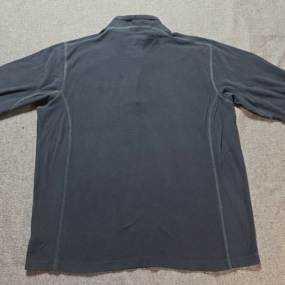 Columbia Fleece Jacket Men's XL Black LightWeight Long Sleeve 1/4 Zip Pullover